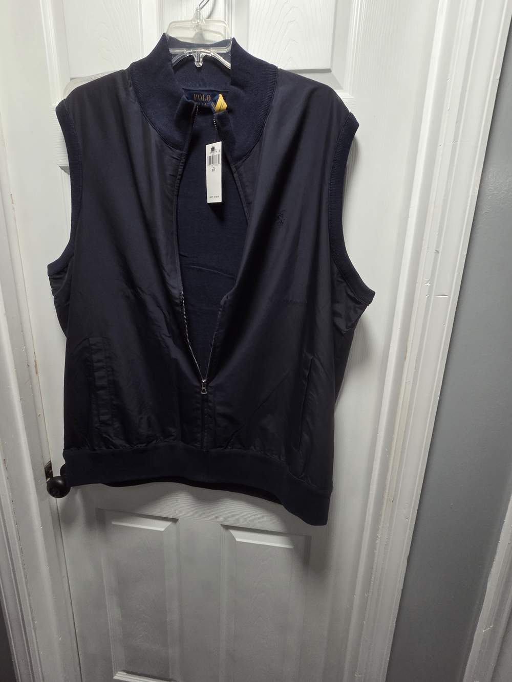 Polo by Ralph Lauren Dark Navy Zip-Front Sleeveless Vest